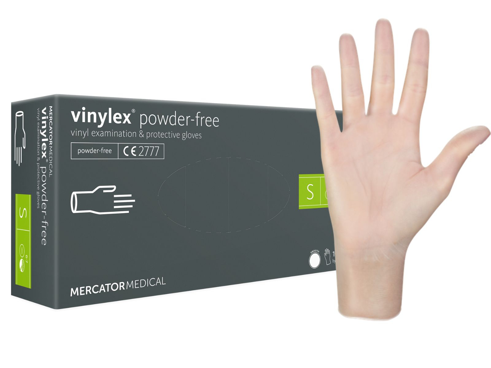 Rękawice Vinylex S Mercator Bezpudrowe A100
